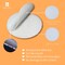 Self Adhesive Dots, 0.59" Hook and Loop Circles, 300 Pcs Round Fasteners with Strong Adhesive Backing, Waterproof Nylon for Classroom, Office & Home (White)